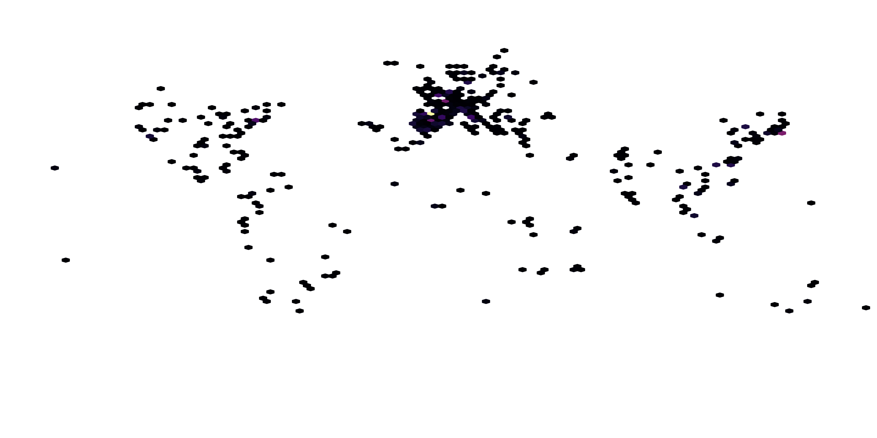 Global coverage heatmap